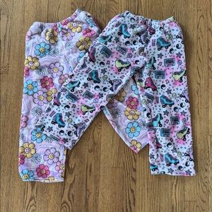 Set Of Two Girls Fleece Pajama Sweatpants Size 6-8